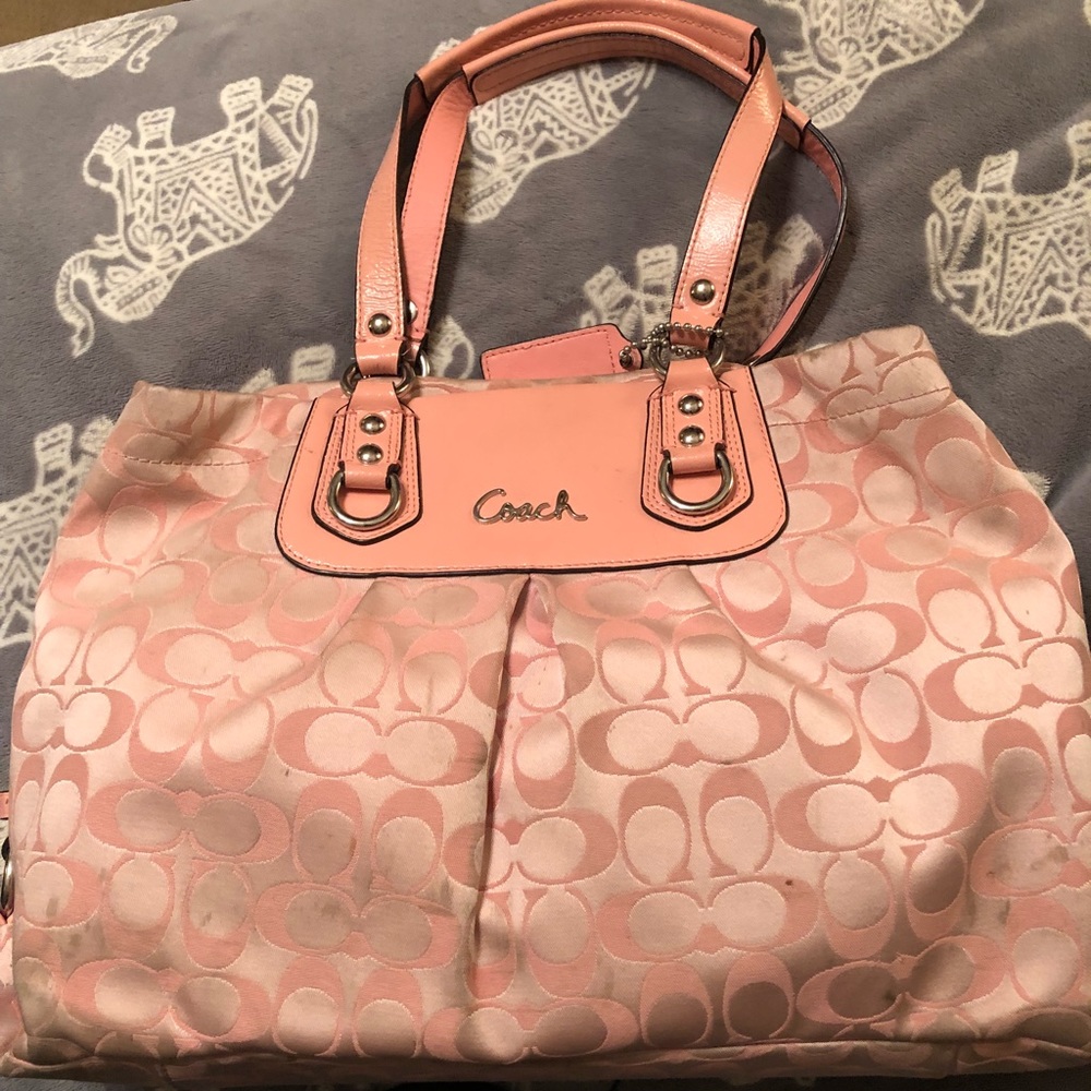 Pink coach purse